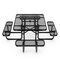 Flash Furniture Square Picnic Table, Black, Metal, 79.75 in L SLF-EMS46-H60L-BK-GG - alternate 4